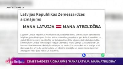 Zemessardzes aicinājums "Mana Latvija. Mana atbildība"
