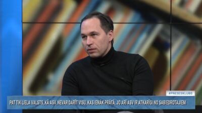 Andžāns: Pūš nelabi vēji, pamatā ASV būs tās, kas varēs ietekmēt kara gaitu