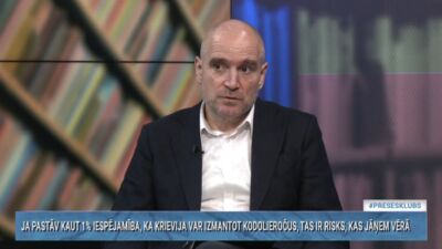 Ošlejs: Arī mums ekonomika jāveido uz kara ekonomikas bāzes