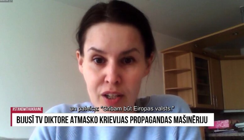 22.03.2022 Bijusī TV diktore atmasko Krievijas propagandas mašinēriju 2. daļa