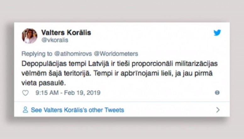 "Worldometers": Latvijā straujākais iedzīvotāju skaita kritums pasaulē
