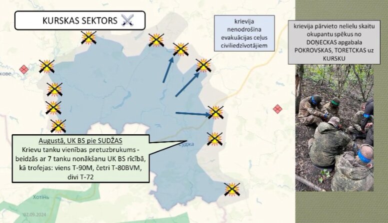 Kurskas apgabalā Krievija nenodrošina evakuācijas ceļus civiliedzīvotājiem