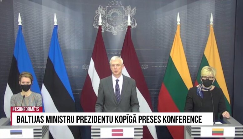 04.02.2022 Baltijas Ministru prezidentu kopīgā preses konference