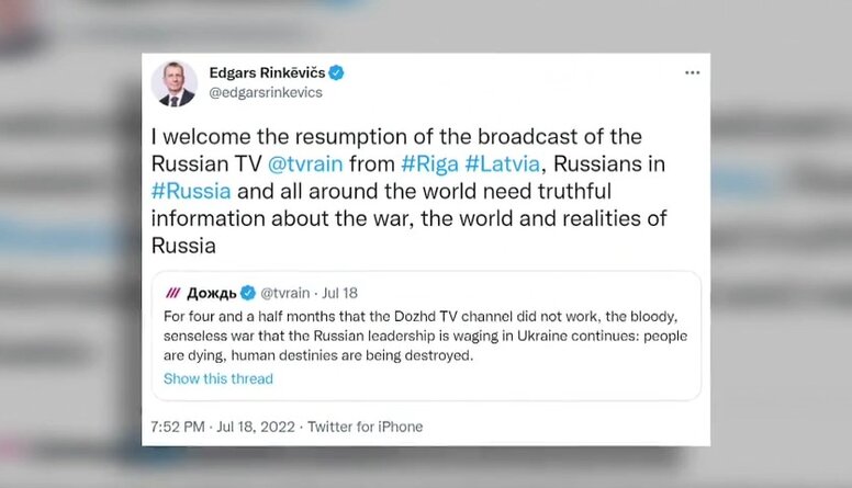 Ivars Āboliņš: "TV Rain" nav Krievijas medijs, tas ir Latvijas medijs
