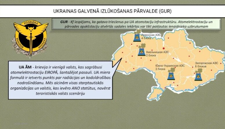 Krievija, iespējams, gatavo triecienus pa Ukrainas AES infrastruktūru