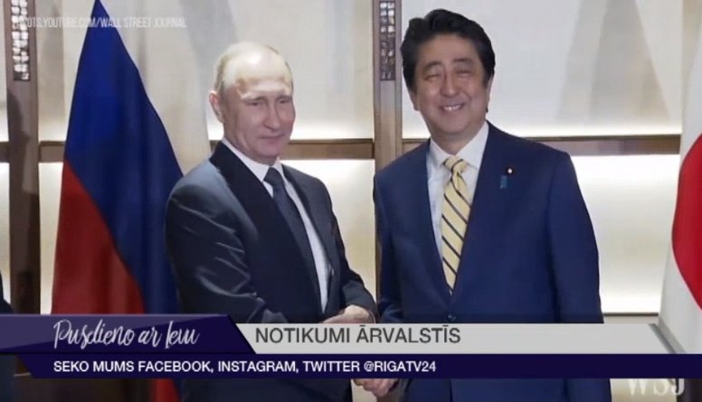 Japānas premjerministrs apņēmies risināt teritoriālās domstarpības ar Krieviju