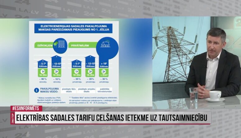 Vjačeslavs Dombrovskis par elektrības sadales tarifu celšanu