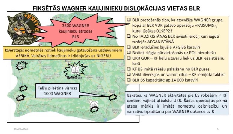 "Vāgner" kopā ar Baltkrievijas valsts drošības komiteju gatavo operāciju "Paisums"