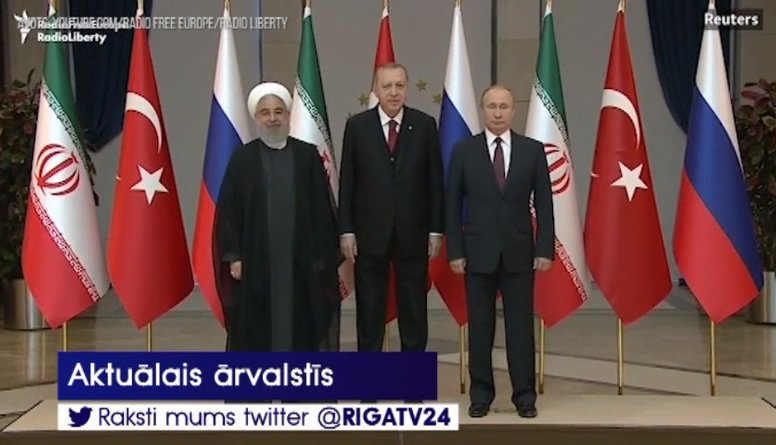 Janvārī Erdogans, Putins un Ruhavi tiksies Maskavā, lai apspriestu situāciju Sīrijā