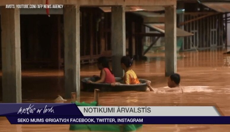 Zemes nogruvumā Mjanmā gājuši bojā 59 cilvēki