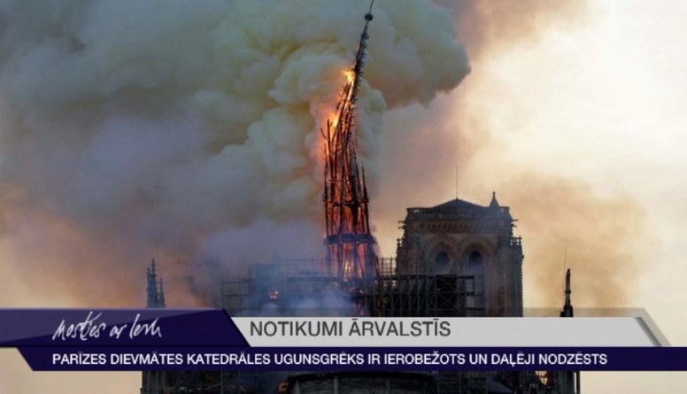 Traģēdija Eiropai - postošais ugunsgrēks Parīzes Dievmātes katedrālē