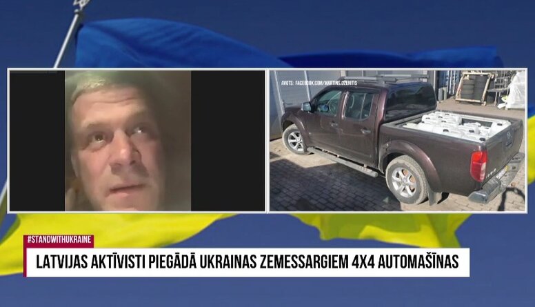 Latvijas aktīvisti piegādā Ukrainas zemessargiem 4x4 automašīnas