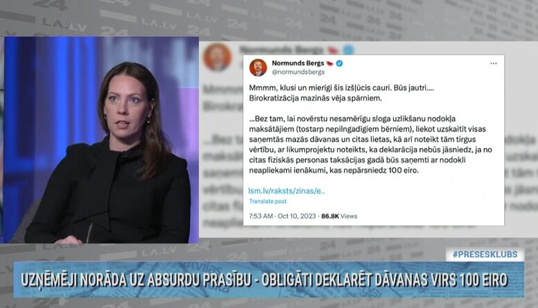 Anita Muižniece par obligātu prasību deklarēt dāvanas: Aizejam absurdā