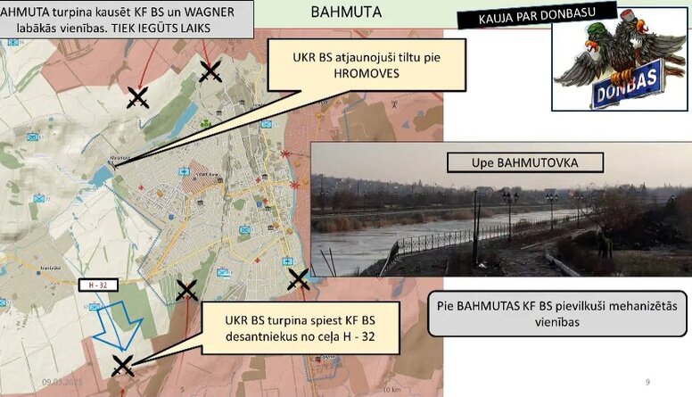 Slaidiņš: Bahmuta tuvākajā laikā būs kauju smaguma punkts