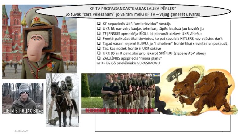 Jaunākās "pērles" no Krievijas TV propagandas