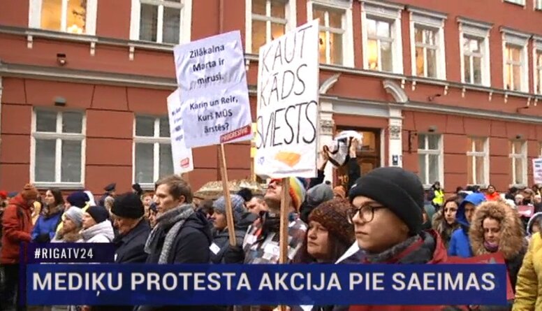 Speciālizlaidums: Mediķu protesta akcija pie Saeimas 1. daļa