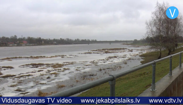 Daugavā pie Jēkabpils ūdens līmenis cēlies par aptuveni metru