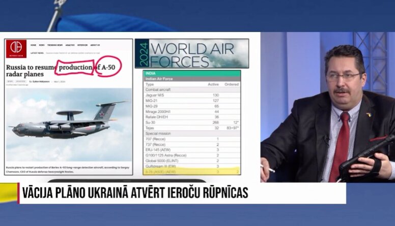 Cik A-50 lidmašīnu ir Krievijas rīcībā?