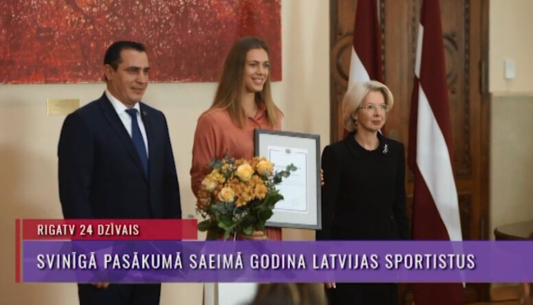 Svinīgā pasākumā Saeimā godina Latvijas sportistus