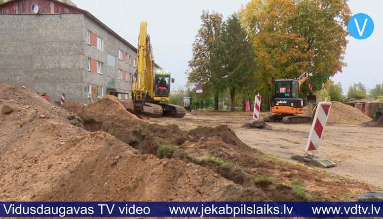 Viesītē labiekārto Sporta ielas iekšpagalmus