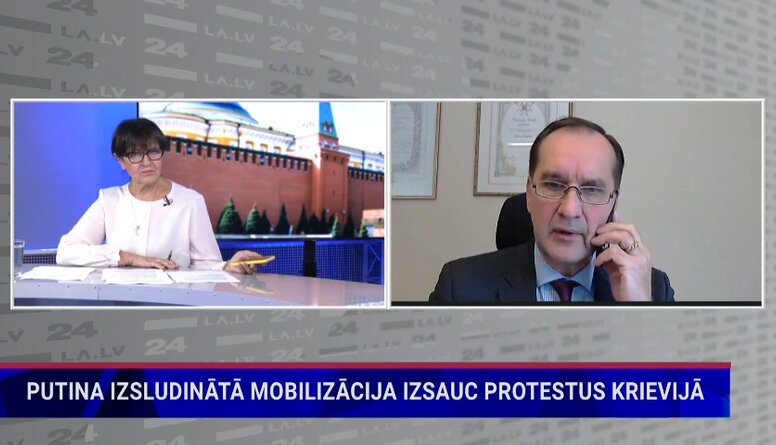 Latvijas vēstnieks Krievijā par tur notiekošajiem protestiem pret mobilizāciju