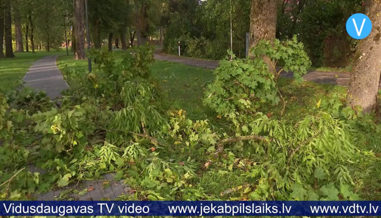 Jēkabpils novadā plosījies stiprs vējš