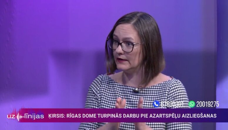 Linda Ozola par turpmāko darbu ar azartspēļu aizliegšanu Rīgā