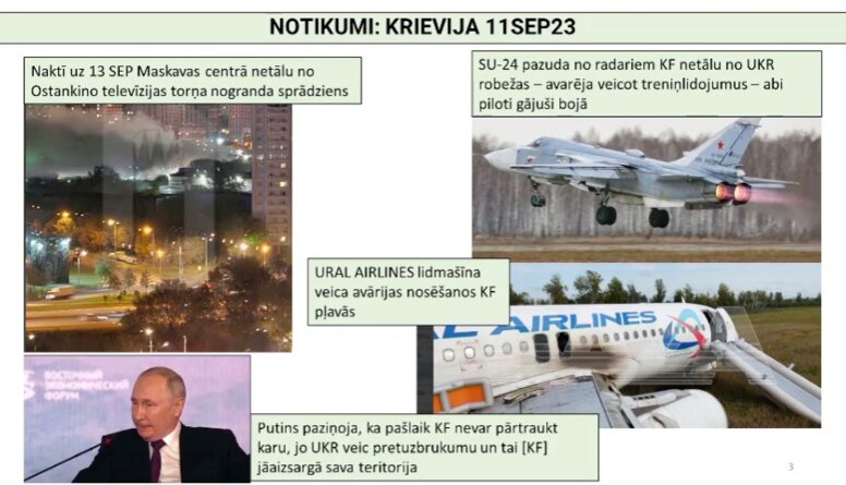 Notikumi Krievijā: droni Maskavā, Putina paziņojums, lidmašīnu avārijas