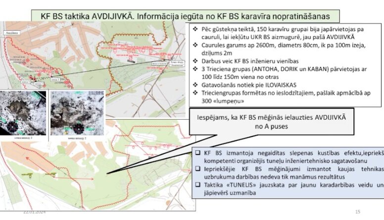 Krievu gūstekņi ukraiņiem atklājuši, ka Avdijivkā izveidots tunelis