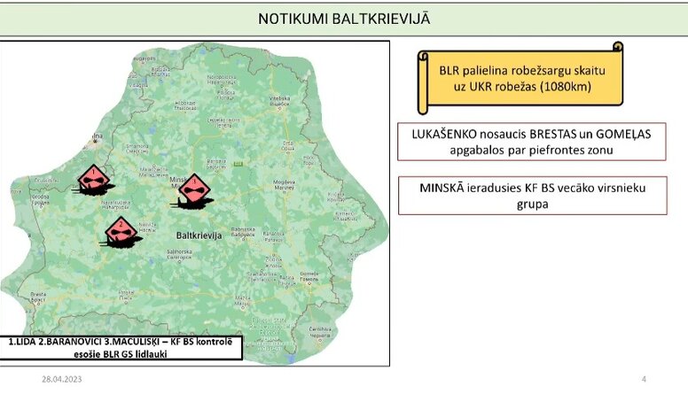 Minskā ieradusies Krievijas bruņoto spēku vecāko virsnieku grupa