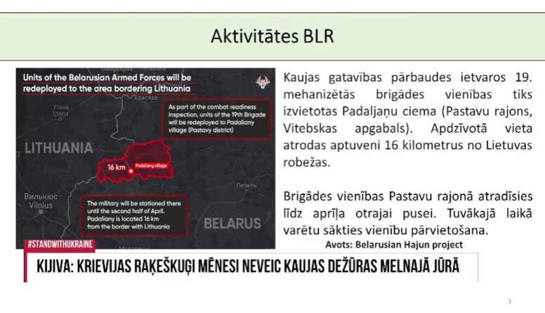 Baltkrievijā iespējamas kaujas gatavības pārbaudes netālu no Lietuvas robežas