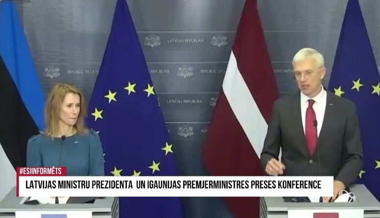 Speciālizlaidums: Latvijas un Igaunijas premjerministru preses konference