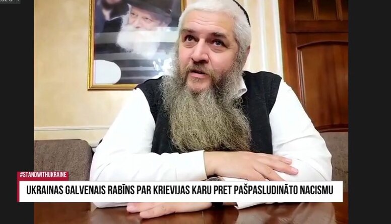 Kijivas galvenais rabīns: Zelenskis iemieso visas civilizētās pasaules cīņu