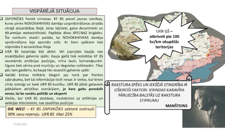 Atbrīvoti ap 100 kvadrātkilometriem okupētās Ukrainas teritorijas