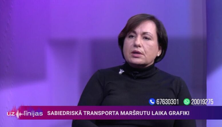 Džineta Innusa par sabiedriskā transporta maršrutu  laika grafiku