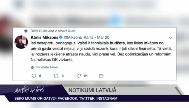 Tvītotāji sarosās: Saeima lemj par 2019. gada budžetu
