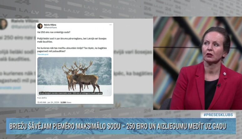 Līga Meņģelsone par briežu "safari": Tas liecina par lielu visatļautību