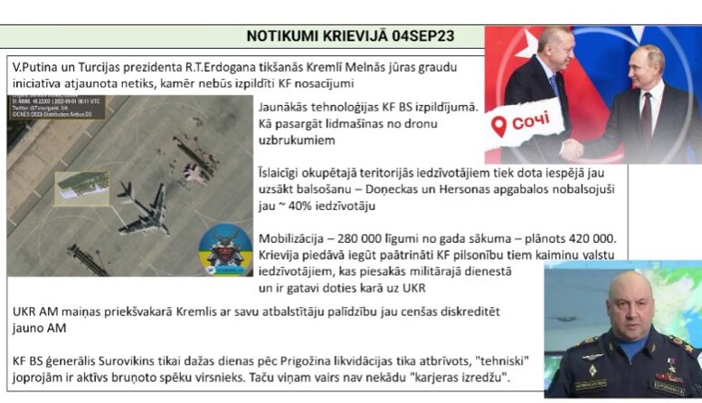 Krievijā bumbvedēju apklāj ar riepām, lai pasargātu no dronu uzbrukumiem