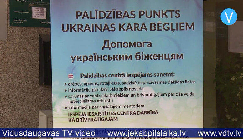 Jēkabpilī atver palīdzības punktu Ukrainas kara bēgļiem