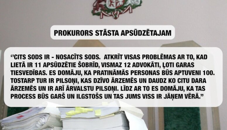 STOPkadri: prokurors dod mājienus apsūdzētajam - ko ģenerālprokurors saka par to?