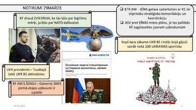 30.03.2023 Aktuālais par karadarbību Ukrainā 1. daļa