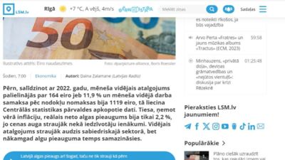 Veidemane: Ja par maniem tuvākajiem uzskata valsts darbiniekus, tad noteikti algas ir pieaugušas