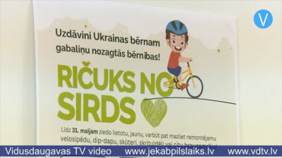 Labdarības akcijā aicina ziedot riteņus vietējiem ukraiņu bērniem