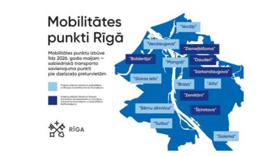 Sabiedriskais transports un mobilitātes punkti Rīgā