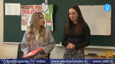 Jēkabpils 3. vidusskolas skolēni iejūtas skolotāju lomā