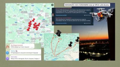 Nakts gaisa uzlidojumos Ukrainas spēki izmantojuši jaunu ieroci - gaisa balonus un aerostatus
