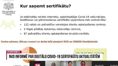 Speciālizlaidums: NVD informē par digitālo Covid-19 sertifikātu aktualitātēm
