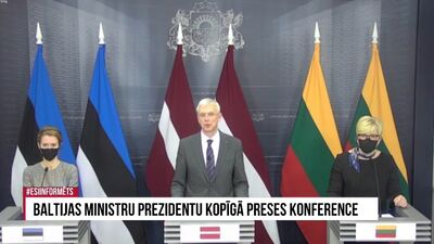 04.02.2022 Baltijas Ministru prezidentu kopīgā preses konference