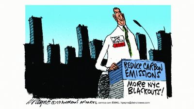 Karikatūru apskats: Ņujorkas mērs par ASV prezidentu?