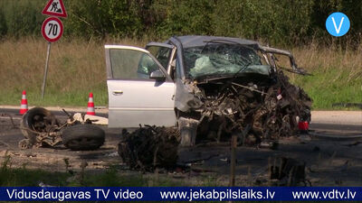 Smaga autoavārija uz Daugavpils šosejas Kūku pagastā
